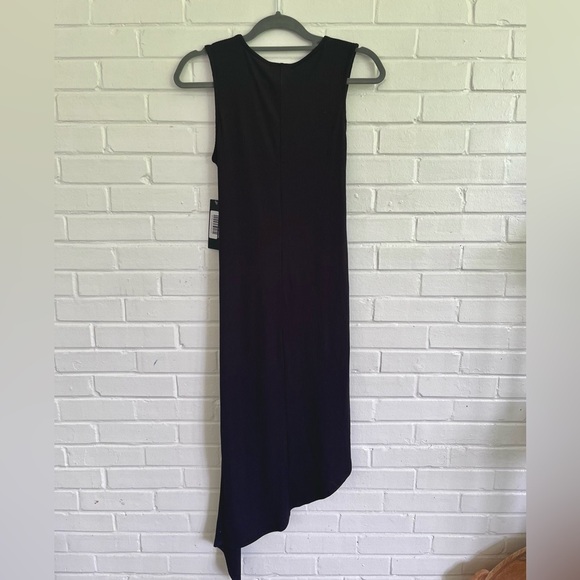 Gilli Black Asymmetrical Ribbed & Ruched Knit Dress, Size S - Picture 9 of 9